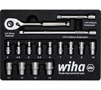 Wiha 44683 Ratchet Wrench Set 1/4" 16pc