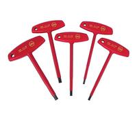 Wiha 33478 Insulated T-Handle Hex Metric Set with 4.0, 5.0, 6.0, 8.0 and 10.0mm, 5-Piece
