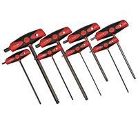 Wiha 33496 8-Piece Soft Grip T-Handle Ball End Hex Metric