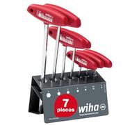 Wiha 334VB Hex Screwdriver Set with T-Spanner | High torque transfer with minimal effort, supplied with a freestanding or wall-mountable metal holder.