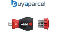 Wiha 33738 Magnetic SoftFinish Stubby Screwdriver with Bit Magazine SL, PH WHA33