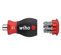Wiha 33738 Magnetic Softfinish Stubby Screwdriver With Bit Magazine Sl, Ph Wha33738