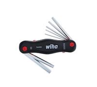 Wiha 35195 Metric Pocket Star Fold Up Key Set with Large Ergo Handle, 7-Piece