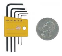 Wiha 35393 5 Piece Mini L-Key Short Hex SAE Set