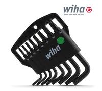 Wiha 36461 L-key Allen Key Set Classic Holder Torx Short 8pcs Black Oxidised