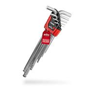 Wiha 37351 Magicring Metric Hex Key Set In Ergostar Holder 9 Piece Chrome Plated