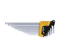 Wiha 36521 ErgoStar MagicRing 13 Piece Matt Chrome-Plated Ball End Hex Key Set