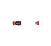 Wiha Stubby Screwdriver with Bit Magazine Magnetic (33736) I Slotted Cross I with 6 Bits, 1/4 Inch