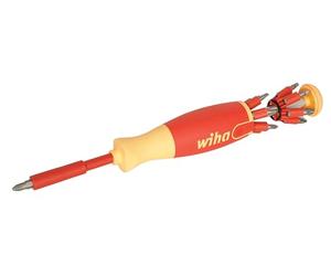 Wiha 38050 14 Piece Insulated Pop-up Bit Holder Set Slotted, Phillips, Square, Pozidriv.