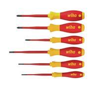 Wiha 00834 7 Piece VDE SoftFinish® Electric Slot & Phillips Screwdriver Set