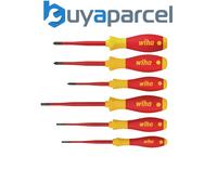 Wiha 3201 SoftFinish Electric slimFix Schlitz/Phillips/Pozidriv Xeno Flat Screwdriver Set 6 Pieces