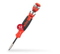 Wiha 38605 LiftUp 25 Magnetic Screwdriver with Bit Magazine (SL, PH, PZ, TX)