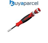 Wiha 38605 LiftUp 25 Magnetic Screwdriver with Bit Magazine (SL, PH, PZ, TX) WHA