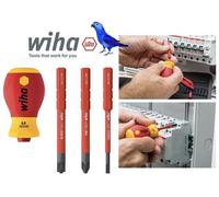 Wiha SoftFinish Electric SlimVario Stubby Screwdriver Bit Holder Set 4Â Pieces(41230) VDE Approved Individually-Tested with Ergonomic Handle for...