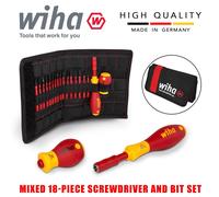 Wiha 41231 SlimBit Screwdriver Phillips Slotted Flat 19pcs 1000v VDE Electrician