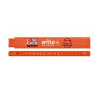Wiha 42068 Electrician's Folding Ruler LongLife Plus Composite 2m UV Orange