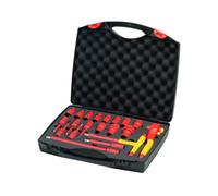 Wiha 43024 21pc VDE Insulated 1/2in Ratchet Wrench Socket Set (inc. Case)