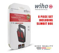 Wiha 43152 Slotted 6 Piece slimBit Set In Case Flexible Compact Mobile 43163