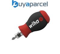 Wiha 43613 Magnetic SoftFinish Stubby Screwdriver with Bit Magazine WHA43613