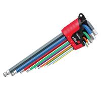 Wiha 43850 9pc ErgoStar MagicRing Colour Hex Ball End L-key Set