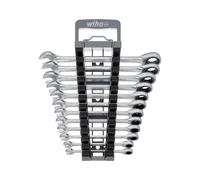 Wiha 12 Piece Ring Ratchet Spanner Set - High Quality Chrome Vanadium Steel