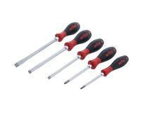 Wiha 53095 5 Piece SoftFinish X Heavy Duty Slotted and Phillips Screwdriver Set