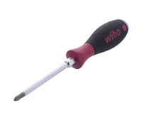 Wiha 53410 Phillips Screwdriver, Heavy Duty with MicroFinish Handle and Steel Striking Cap, 2 x 100mm
