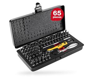 Wiha 65pc Micro Bit; Set in Steel Case (7000-SK65) | Ideal for electronics, precision mechanics and static-sensitive component applications.