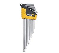 Wiha 66988 13 Piece ErgoStar Ball End Hex L-Key Set Inch | Patented Auto-Open Holder, Chrome-V-Moly Steel