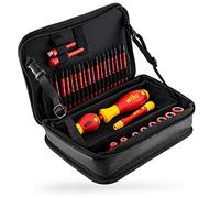 Wiha 7209NK-2002 slimVario Set, Red Yellow, 32 TLG, (43465) | 43465 Includes slimBits for all standard screw profiles plus insulated nut drivers in a robust multifunctional bag.