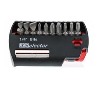 Wiha 79443 X-Selector Bit Set with Slotted, Phillips, Torx Bits and Quick Release Holder
