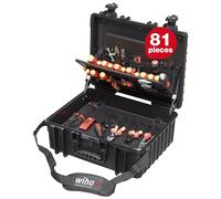 Wiha 9300702 Competence Electrician Tool Set VDE-Insulated Screwdriver Kit, Black, X-Large, 80-Piece