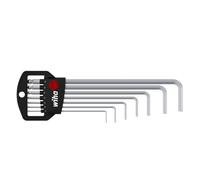 Wiha Allen Wrench Set in Classic Holder with Spherical Hexagonal Heads, 7 Pieces, Matte Chrome, Packaging (03723)