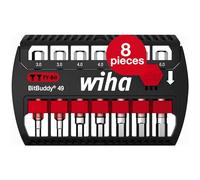 Wiha BitBuddy 8-Piece Bit Set I TY-Bit 49 mm Hexagonal 1/4 Inch E6.3 I Accessories for Screw Applications I Suitable for Impact and Impact Wrench (42114)