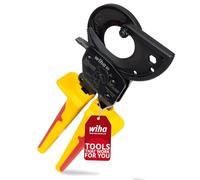 Wiha Cable Cutter up to 300 mm², Ratchet Cable Cutter for Cu and AI Cables, Cable Scissors with Ratchet Principle, Ratchet Cutter for Aluminium and Copper Cables