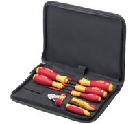 Wiha 5 Piece VDE Slot Phillips Screwdriver Set & 160mm Side Cutter Pliers, 33969