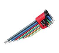 Wiha ErgoStar Colour Hex Ball End L-key Set, 9 Piece