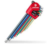 Wiha 43850 Ergostar Magicring® Colour Hex Ball End L-Key Set 9 Piece