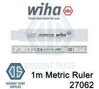 WIHA Folding Ruler LongLife 1m Metric White Composite Ruler 27062