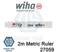 WIHA Folding Ruler LongLife Plus 2m Metric White Composite Ruler 27059