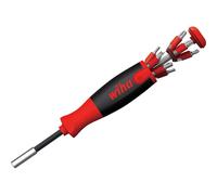 WIHA Wiha LiftUp Magnetic Screwdriver with Bit Magazine 12 bits, Black