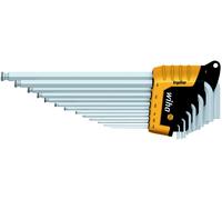 Wiha Magicring Imperial Hex Key Set In Ergostar Holder 13 Piece Chrome Plated
