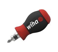 Wiha 43613 Series 3801 Screwdriver with Bit Magazine Stubby, Red Black