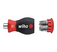 Wiha Magnetic SoftFinish® Stubby Screwdriver with Bit Magazine (PH, PZ)