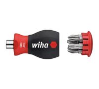 Wiha Magnetic Softfinish Stubby Screwdriver With Bit Magazine (ph, Pz) Wiha Multicolor