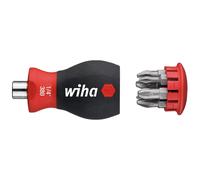 Wiha Magnetic Softfinish Stubby Screwdriver With Bit Magazine (ph, Pz) Wiha Multicolor