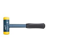 Wiha Martillo cara blanda sin contragolpe, semiduro con tubo de Acero, cabezal Redondo 50, 365 mm (02127), Blue, Black