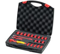 Wiha Juego de llaves de carraca aisladas de 1/4" 21 uds. caja incluida (43025)