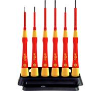 Wiha Tools Screwdriver Set Series 2270P Pico Finish - Electric Fine, Slotted, Chrome