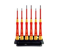 Wiha 42989 Series 2270P Pico Finish Electric Fine Screwdriver Set, Slotted,Chrome